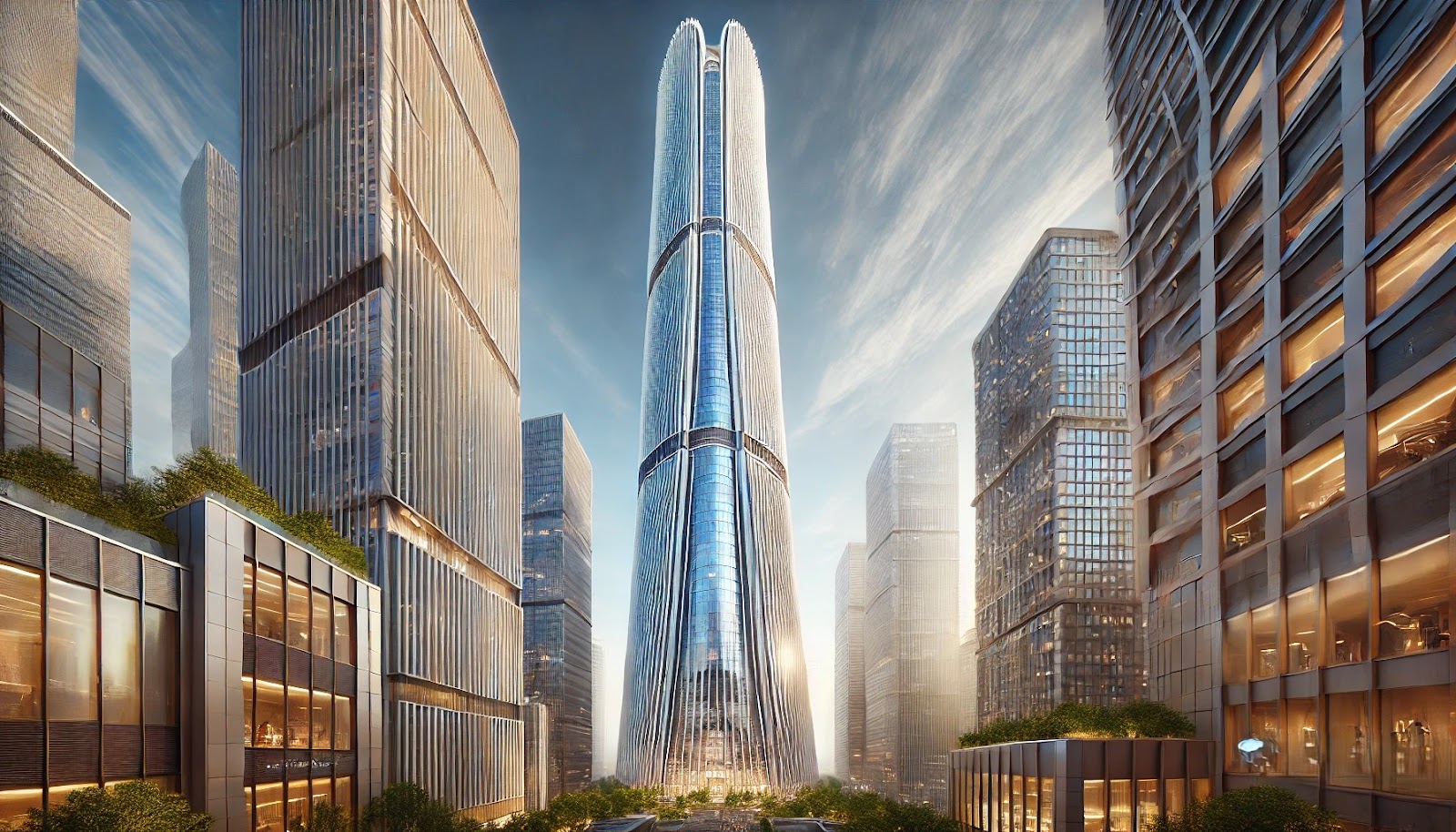 Sleek shapes in architecture